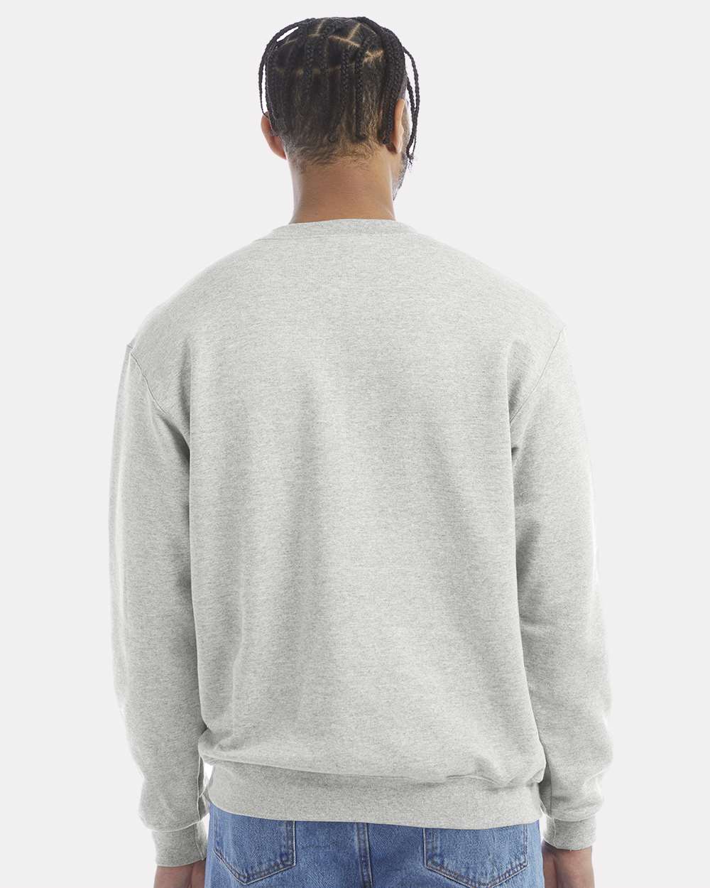 Champion S600, Unisex Powerblend Crewneck Sweatshirt, Silver Grey