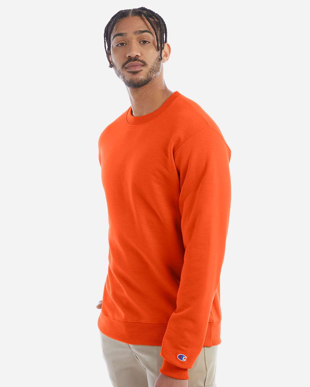 Champion S600, Unisex Powerblend Crewneck Sweatshirt, Orange