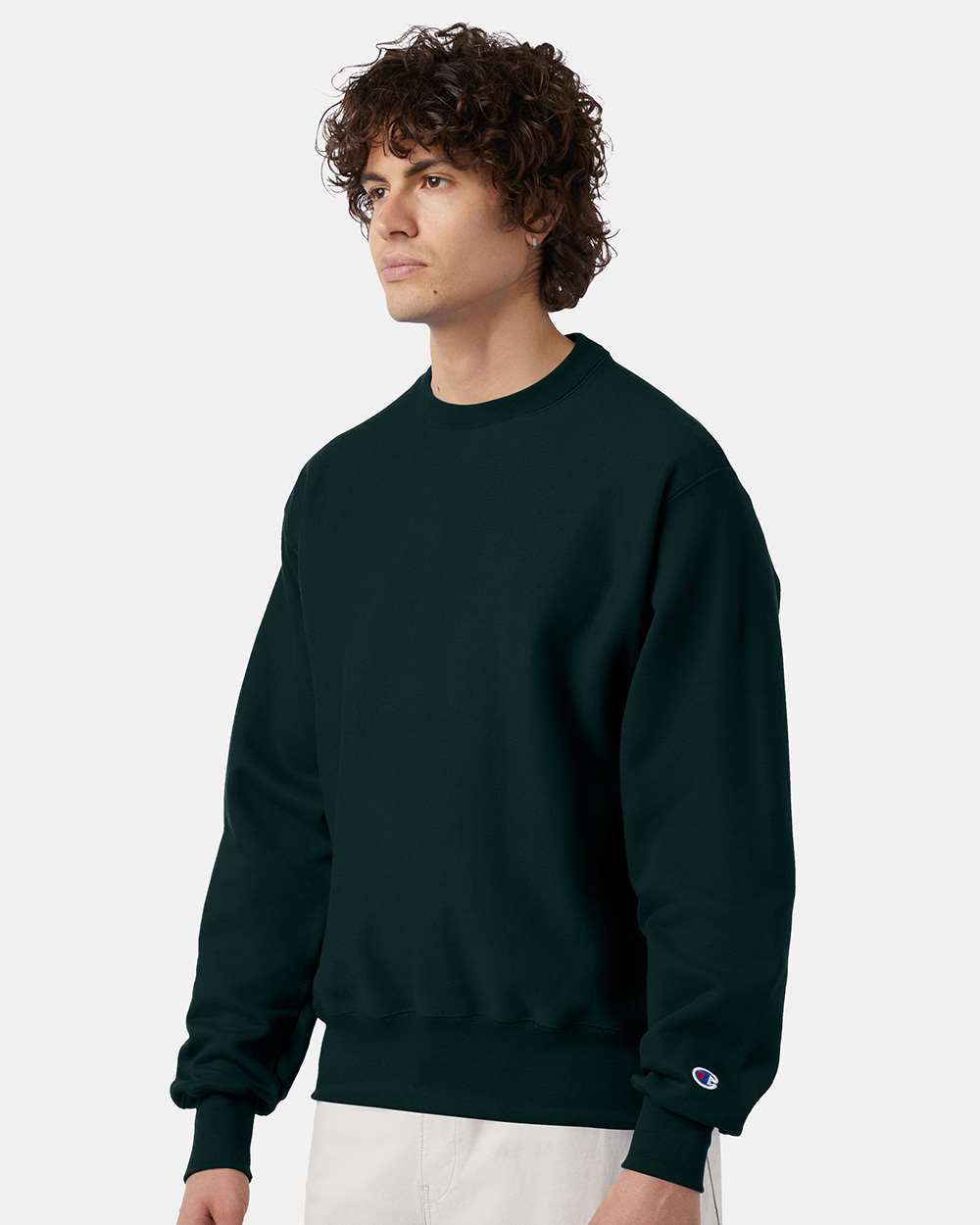 Champion S149, Unisex Reverse Weave Crewneck Sweatshirt, Dark Green