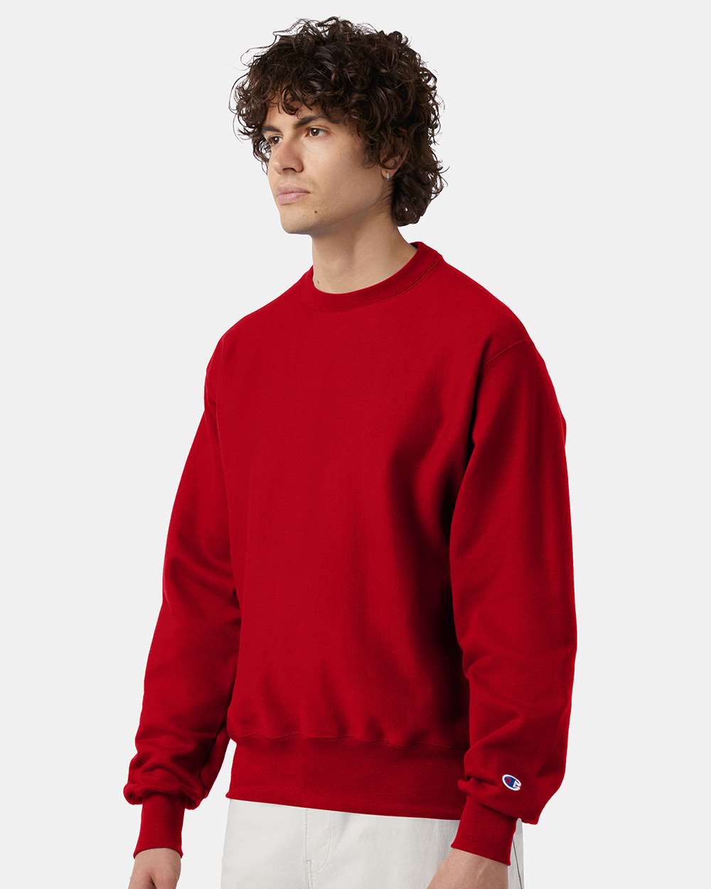 Champion S149, Unisex Reverse Weave Crewneck Sweatshirt, Scarlet