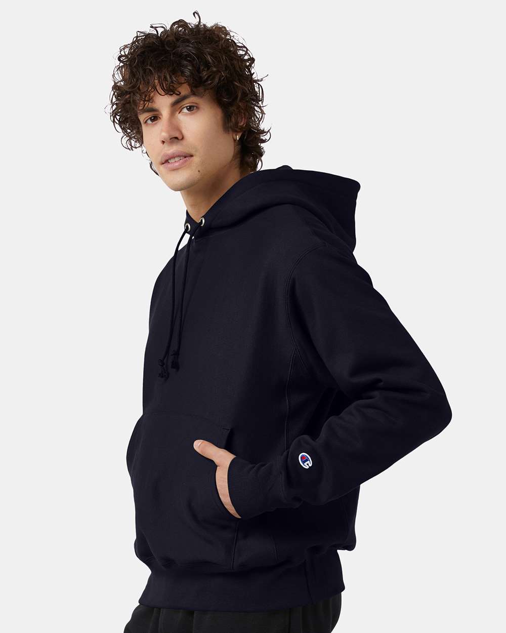 Champion S101, Unisex Reverse Weave Hooded Sweatshirt, Navy