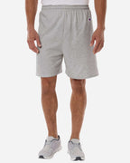 Champion 8187, Unisex Cotton Gym Shorts, Oxford Grey Heather