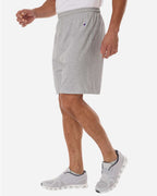 Champion 8187, Unisex Cotton Gym Shorts, Oxford Grey Heather