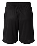 Champion S162, Unisex 9" Mesh Shorts With Pockets, Black