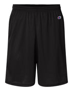 Champion S162, Unisex 9" Mesh Shorts With Pockets, Black