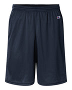 Champion S162, Unisex 9" Mesh Shorts With Pockets, Navy