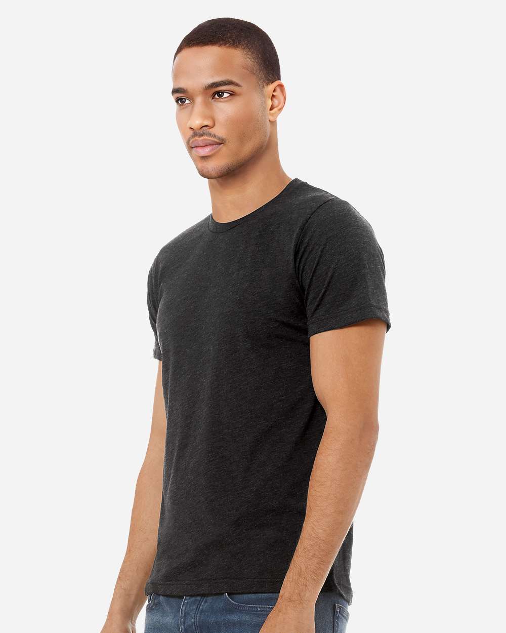 BELLA + CANVAS 3413, T-Shirts - Premium, Charcoal Black Triblend