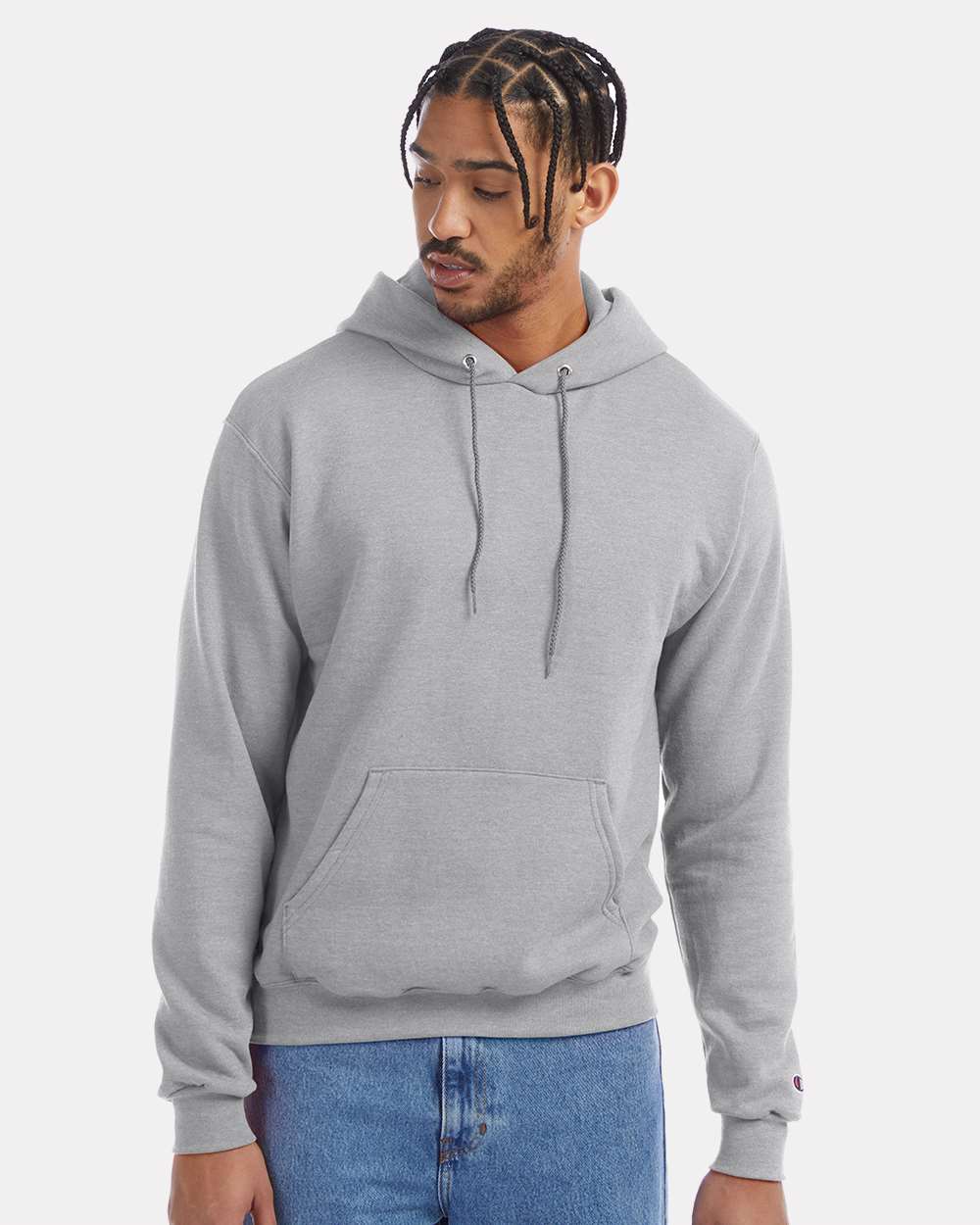 Champion S700, Unisex Powerblend Hooded Sweatshirt, Light Steel