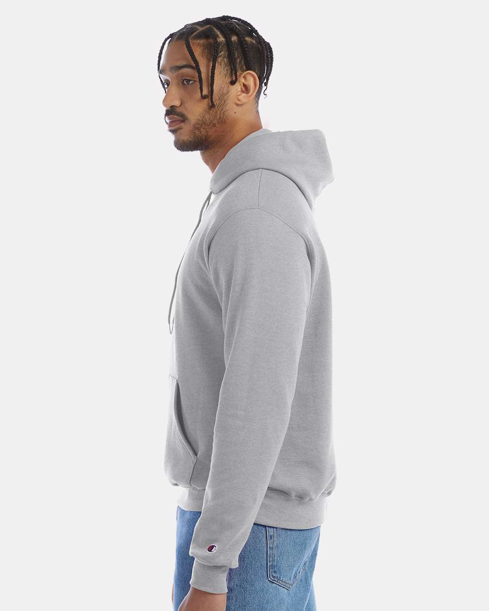 Champion S700, Unisex Powerblend Hooded Sweatshirt, Light Steel