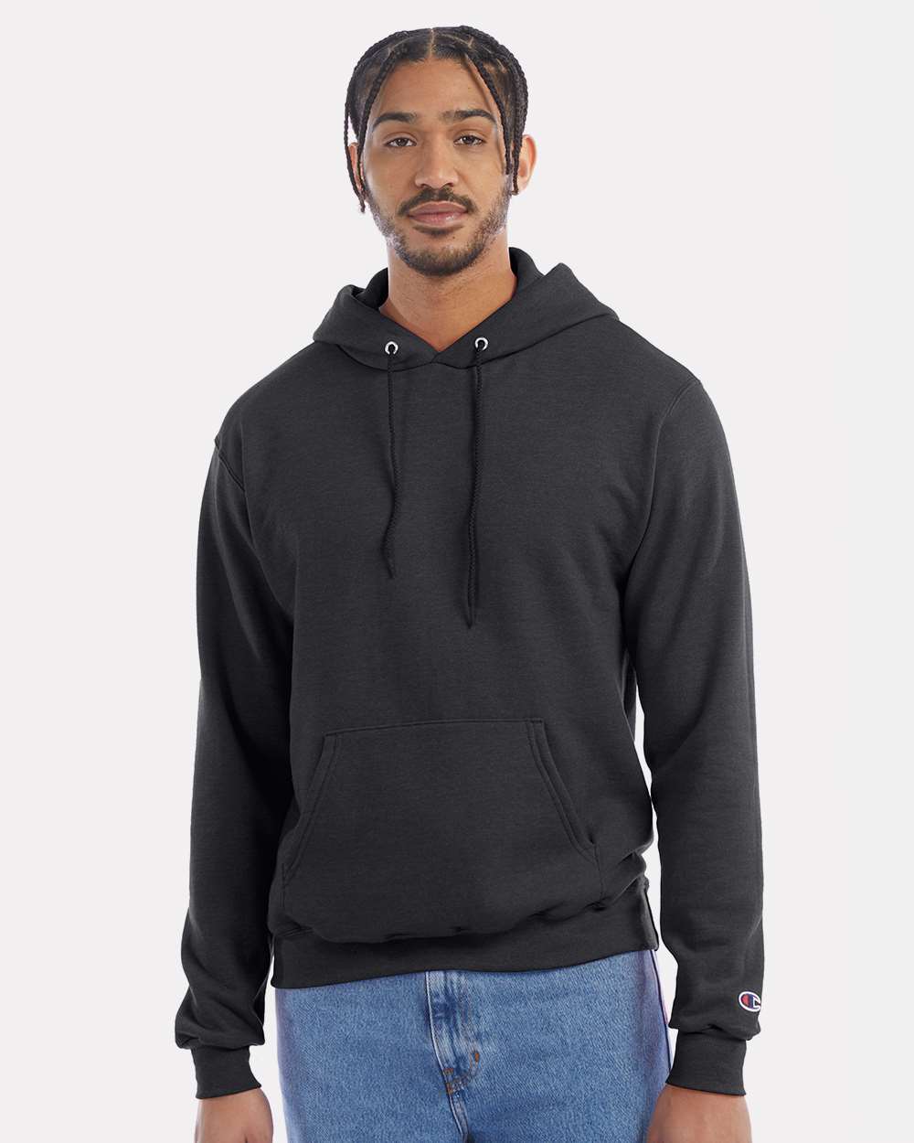 Champion S700, Unisex Powerblend Hooded Sweatshirt, Charcoal Heather