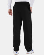 Champion P800, Unisex Powerblend Open-bottom Sweatpants With Pockets, Black