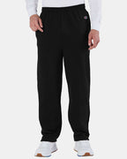 Champion P800, Unisex Powerblend Open-bottom Sweatpants With Pockets, Black