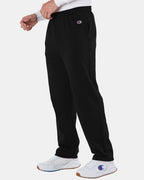 Champion P800, Unisex Powerblend Open-bottom Sweatpants With Pockets, Black