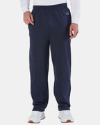 Champion P800, Unisex Powerblend Open-bottom Sweatpants With Pockets, Navy