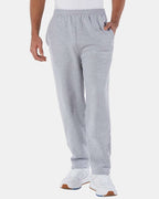 Champion P800, Unisex Powerblend Open-bottom Sweatpants With Pockets, Light Steel