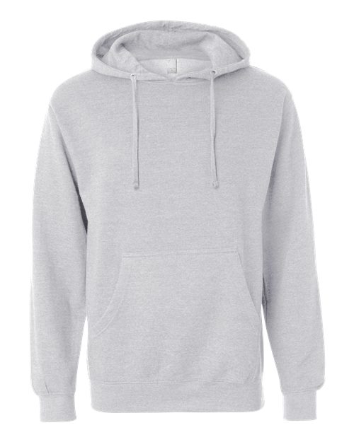 Independent Trading Co. SS4500, Unisex Midweight Hooded Sweatshirt, Grey Heather