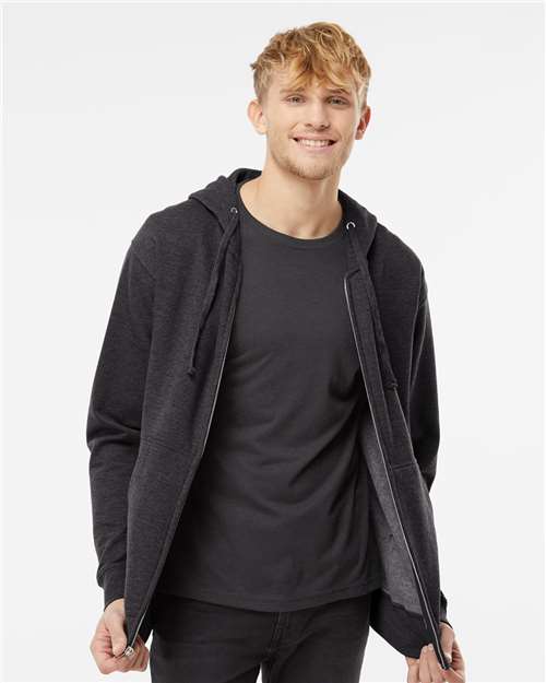 Independent Trading Co. SS4500Z, Unisex Midweight Full-zip Hooded Sweatshirt, Charcoal Heather