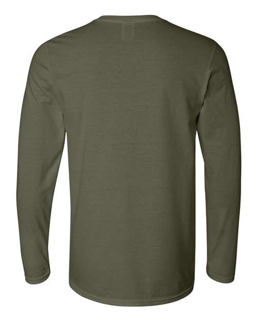 Gildan 1941, 64400 Unisex Softstyle Long Sleeve T-shirt, Military Green