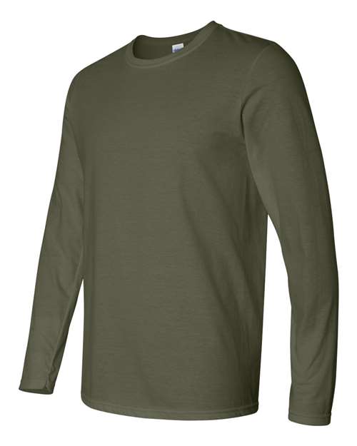 Gildan 1941, 64400 Unisex Softstyle Long Sleeve T-shirt, Military Green