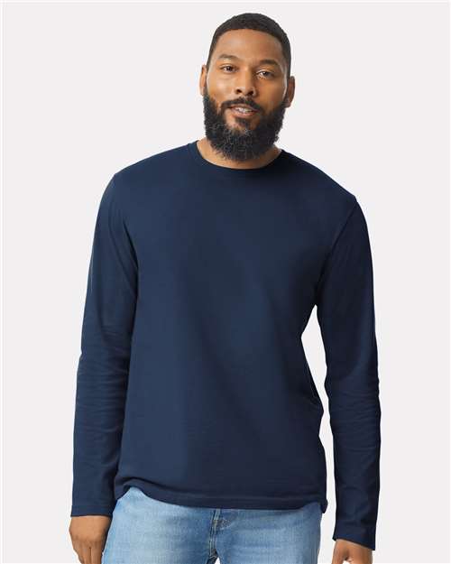 Gildan 64400, Unisex Softstyle Long Sleeve T-shirt, Navy