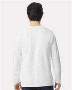 Gildan 64400, Unisex Softstyle Long Sleeve T-shirt, White