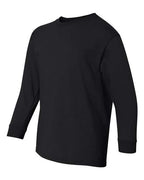 Gildan 1943, 5400b Youth Heavy Cotton Long Sleeve T-shirt, Black