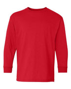Gildan 1943, 5400b Youth Heavy Cotton Long Sleeve T-shirt, Red