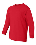Gildan 1943, 5400b Youth Heavy Cotton Long Sleeve T-shirt, Red
