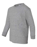 Gildan 1943, 5400b Youth Heavy Cotton Long Sleeve T-shirt, Sport Grey