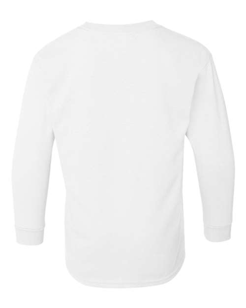 Gildan 1943, 5400b Youth Heavy Cotton Long Sleeve T-shirt, White