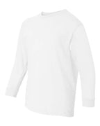 Gildan 1943, 5400b Youth Heavy Cotton Long Sleeve T-shirt, White
