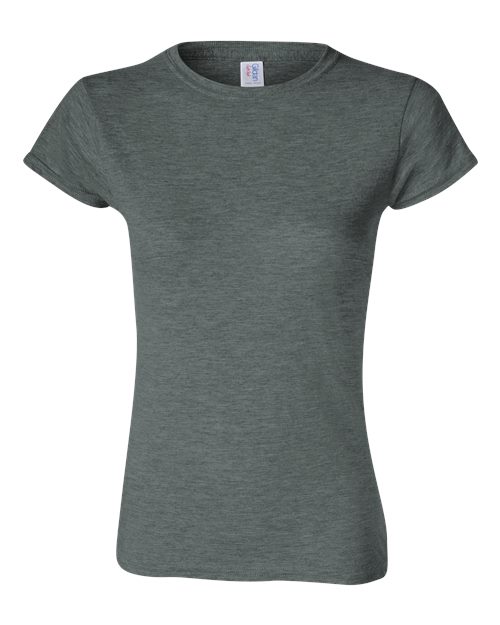Gildan 809, 64000l Women's Softstyle T-shirt, Dark Heather
