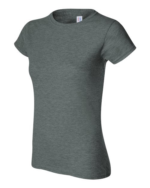 Gildan 64000L, Women's Softstyle T-shirt, Dark Heather