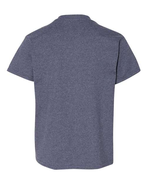 Gildan 5000B, Youth Heavy Cotton T-shirt, Heather Navy