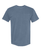 Comfort Colors 6030, Unisex Garment-dyed Heavyweight Pocket T-shirt, Blue Jean