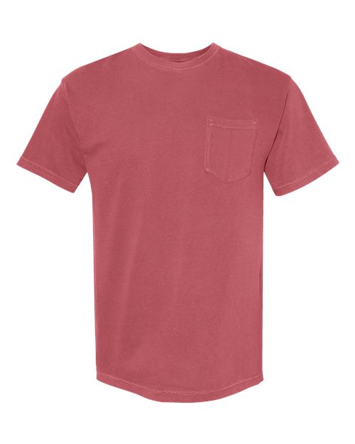 Comfort Colors 6030, Unisex Garment-dyed Heavyweight Pocket T-shirt, Crimson