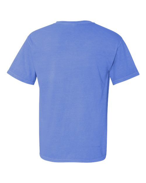 Comfort Colors 6030, Unisex Garment-dyed Heavyweight Pocket T-shirt, Flo Blue