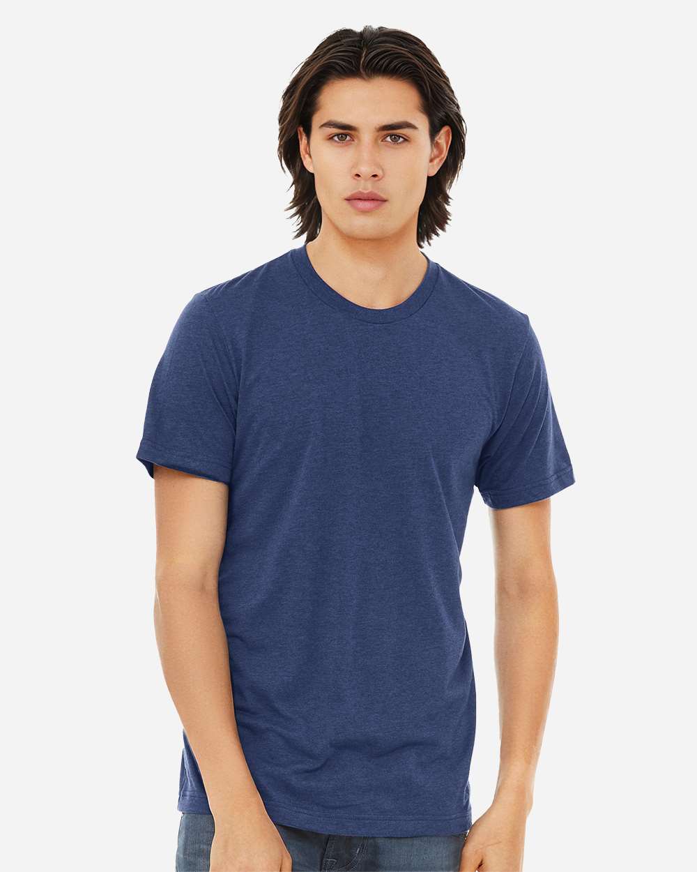 BELLA + CANVAS 3413, T-Shirts - Premium, Navy Triblend
