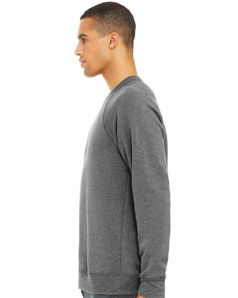 BELLA + CANVAS 3901, Fleece - Premium - Crew, Grey Triblend