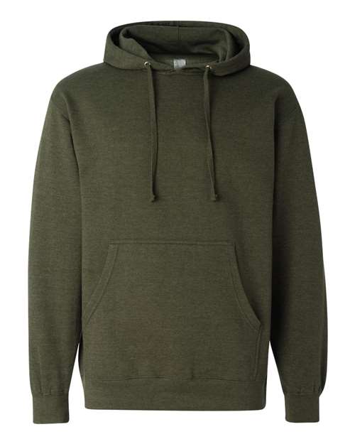 Independent Trading Co. SS4500, Unisex Midweight Hooded Sweatshirt, Army Heather
