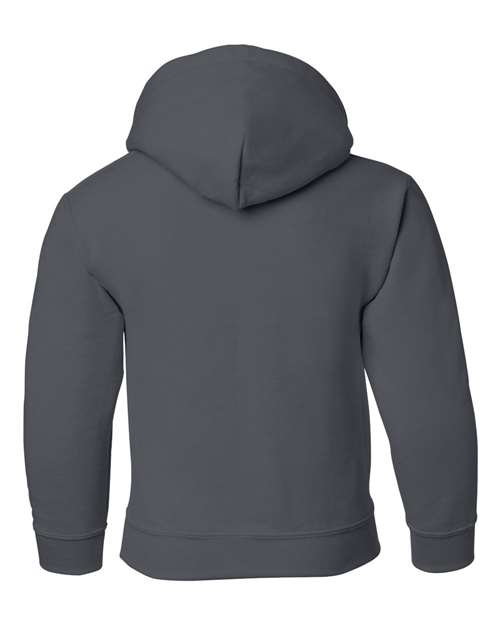 Gildan 18500B, Youth Heavy Blend Hooded Sweatshirt, Charcoal