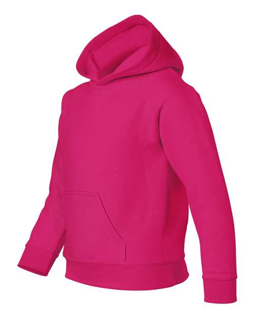 Gildan 557, 18500b Youth Heavy Blend Hooded Sweatshirt, Heliconia