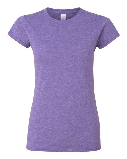 Gildan 64000L, Women's Softstyle T-shirt, Heather Purple