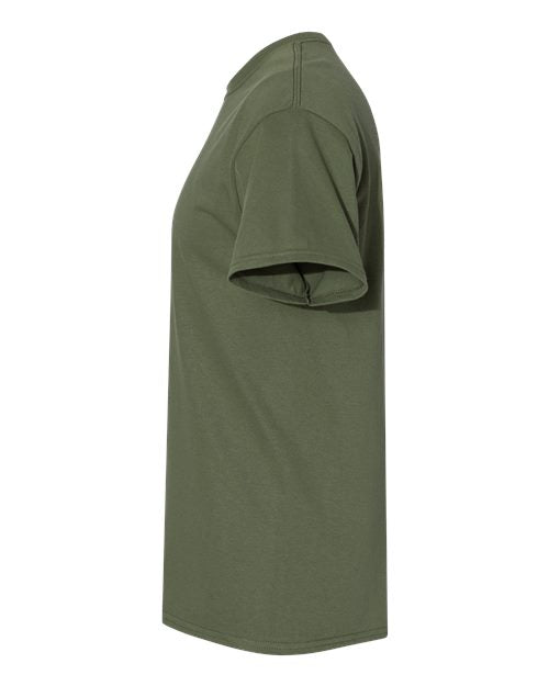 Gildan 5000B, Youth Heavy Cotton T-shirt, Military Green