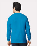 Gildan 2400, Unisex Ultra Cotton Long Sleeve T-shirt, Sapphire