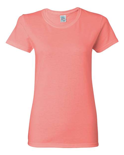 Gildan 2115, 5000l Women's Heavy Cotton T-shirt, Coral Silk