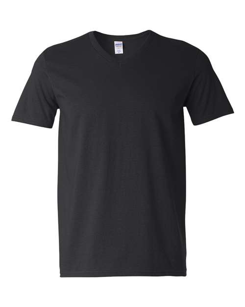 Gildan 2116, 64v00 Unisex Softstyle V-neck T-shirt, Black