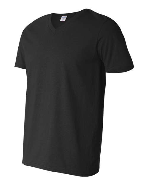 Gildan 2116, 64v00 Unisex Softstyle V-neck T-shirt, Black