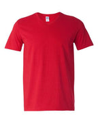 Gildan 64V00, Unisex Softstyle V-neck T-shirt, Cherry Red