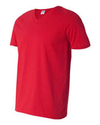 Gildan 2116, 64v00 Unisex Softstyle V-neck T-shirt, Cherry Red